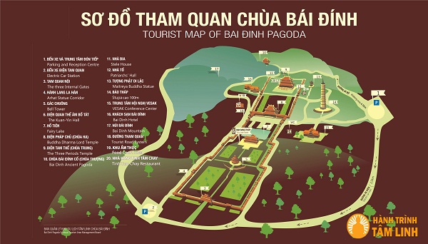 Bản đồ du lịch chùa Bái Đính